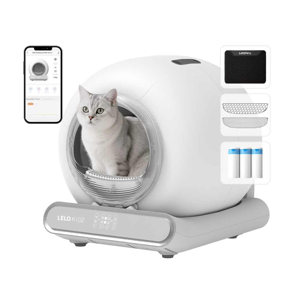 LeloPets C4 PinchSafe Self-Cleaning Litter Box