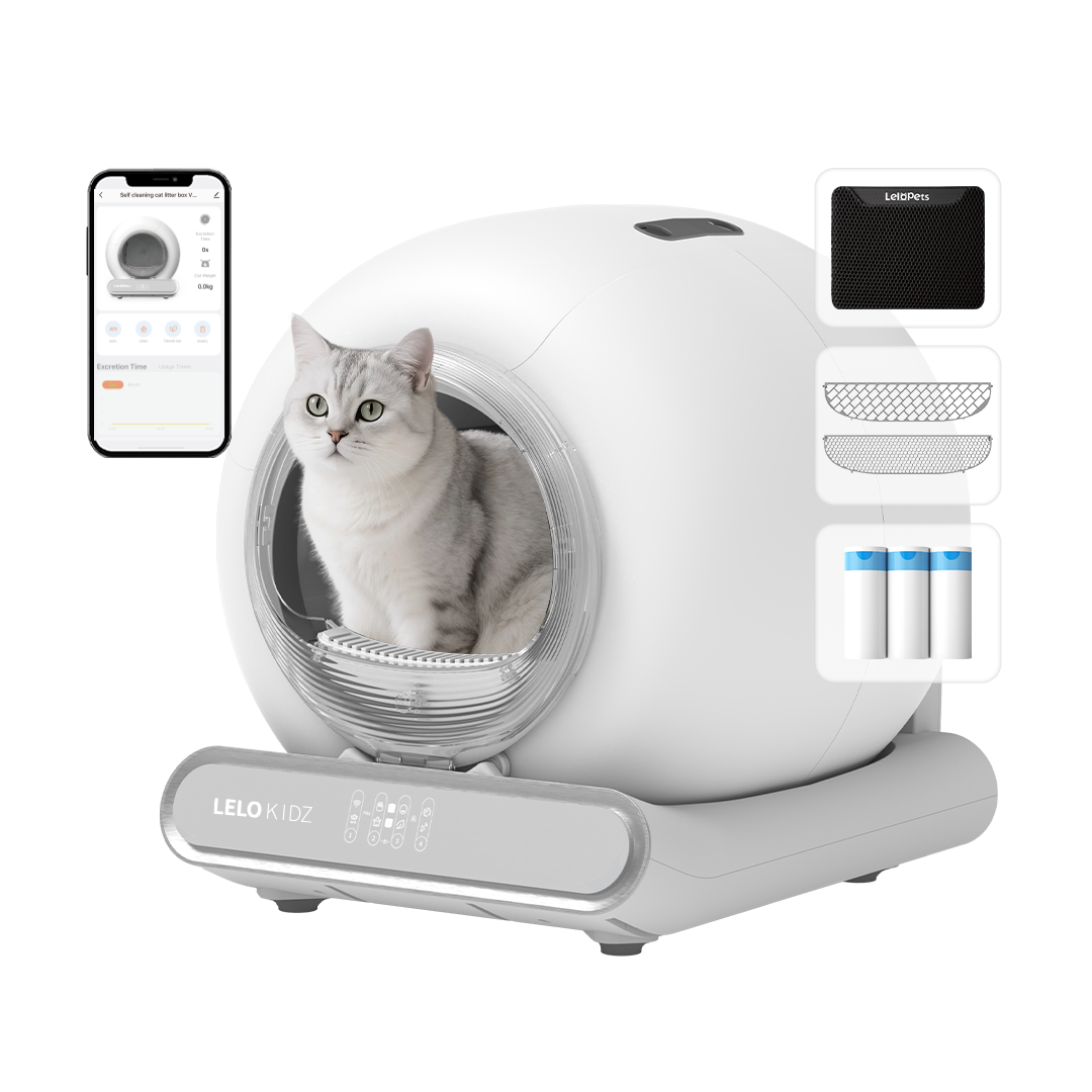 LeloPets C4 PinchSafe Self-Cleaning Litter Box