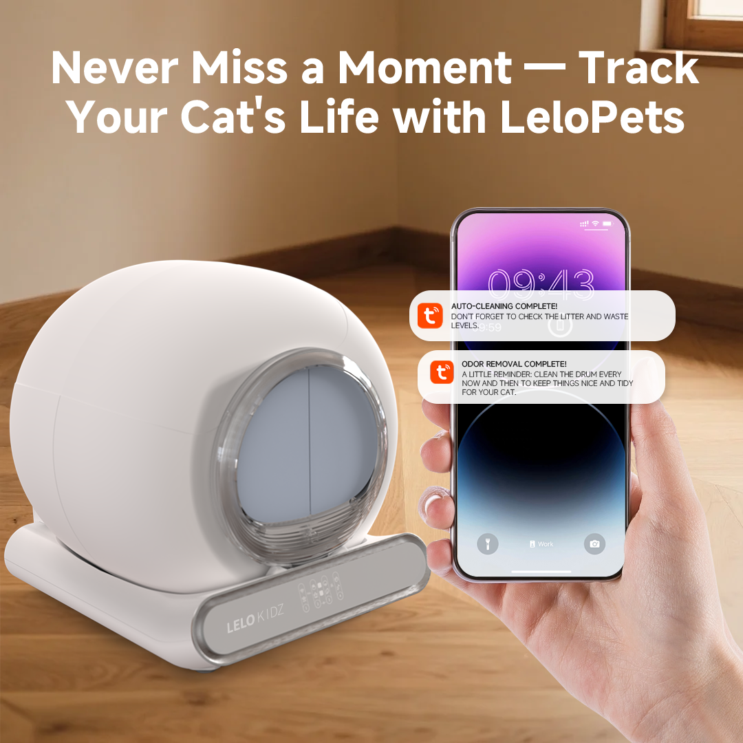 LeloPets C4 PinchSafe Self-Cleaning Litter Box