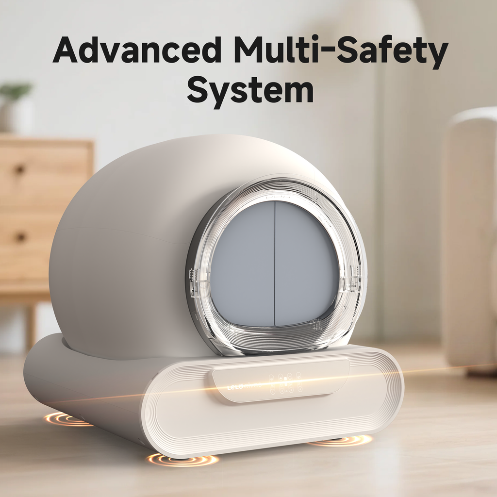 LeloPets D1 Safety+ Self-Cleaning Cat Litter Box